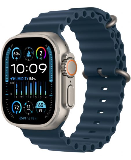 Купить Apple Watch Ultra 2 GPS + Cellular, 49 мм, корпус из титана, ремешок Ocean синего цвета в СПб дешево, кредит и рассрочка на Apple Watch Ultra 2 GPS + Cellular, 49 мм, корпус из титана, ремешок Ocean синего цвета в интернет-магазине istoreapple.ru